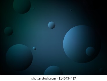 Dark BLUE vector texture with disks. Illustration with set of shining colorful abstract circles. Beautiful design for your business natural advert.