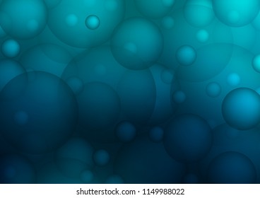 Dark BLUE vector texture with disks. Modern abstract illustration with colorful water drops. The pattern can be used for ads, leaflets of liquid.