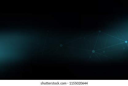 Dark BLUE vector texture with disks, lines. Illustration with set of colorful abstract circles and lines. Beautiful design for your business advert.