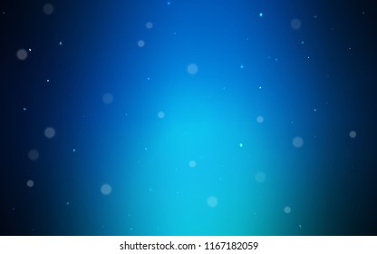 Dark BLUE vector texture with disks. Blurred bubbles on abstract background with colorful gradient. New design for ad, poster, banner of your website.