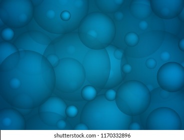 Dark BLUE vector texture with disks. Abstract illustration with colored bubbles in nature style. The pattern can be used for ads, leaflets of liquid.