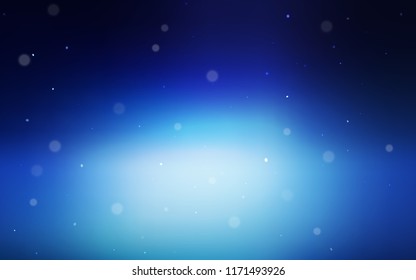 Dark BLUE vector texture with disks. Blurred bubbles on abstract background with colorful gradient. Pattern can be used for beautiful websites.