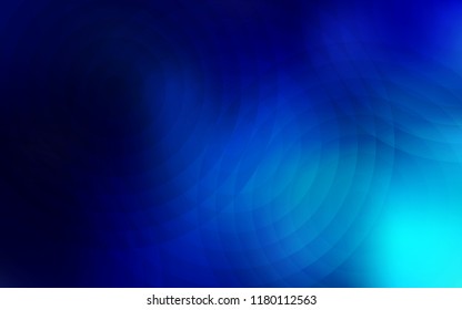 Dark BLUE vector texture with disks. Beautiful colored illustration with blurred circles in nature style. New design for ad, poster, banner of your website.