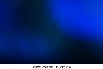 Dark BLUE vector texture with disks. Glitter abstract illustration with blurred drops of rain. Pattern can be used for ads, leaflets.