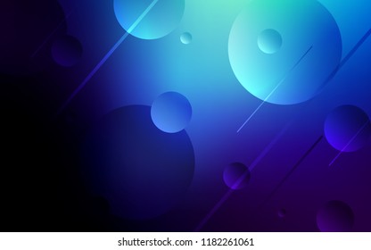 Dark BLUE vector texture with disks. Abstract illustration with colored bubbles in nature style. Pattern can be used for ads, leaflets.