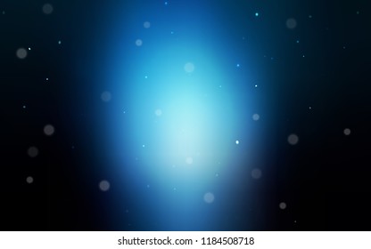 Dark BLUE vector texture with disks. Blurred bubbles on abstract background with colorful gradient. Pattern can be used as texture of wallpapers.