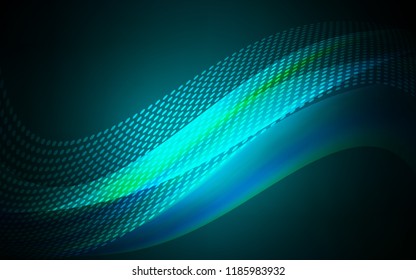 Dark BLUE vector texture with disks, lines. Glitter abstract illustration with connection of triangle structure. New template for your brand book.