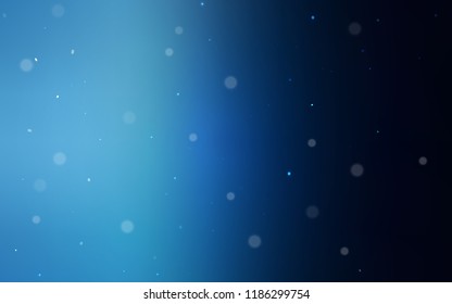 Dark BLUE vector texture with disks. Modern abstract illustration with colorful water drops. New design for ad, poster, banner of your website.