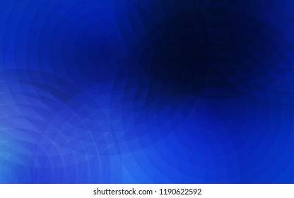 Dark BLUE vector texture with disks. Blurred decorative design in abstract style with bubbles. New design for ad, poster, banner of your website.