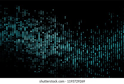 Dark BLUE vector  texture with disks. Blurred decorative design in abstract style with bubbles. Beautiful design for your business natural advert.