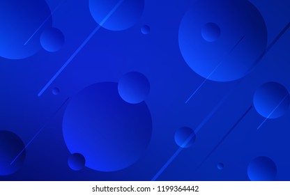 Dark BLUE vector texture with disks. Beautiful colored illustration with blurred circles in nature style. Pattern can be used for beautiful websites.