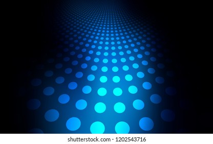Dark BLUE vector texture with disks. Beautiful colored illustration with blurred circles in nature style. Completely new template for your brand book.