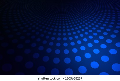 Dark BLUE vector texture with disks. Glitter abstract illustration with blurred drops of rain. Pattern can be used as texture of wallpapers.