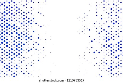 Dark BLUE vector texture with disks. Blurred decorative design in abstract style with bubbles. Design for business adverts.