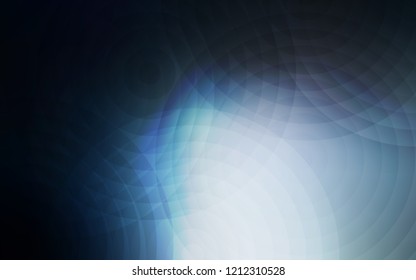 Dark BLUE vector texture with disks. Modern abstract illustration with colorful water drops. Pattern can be used for futuristic ad, booklets.