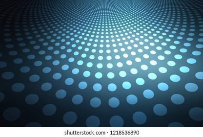 Dark BLUE vector texture with disks. Glitter abstract illustration with blurred drops of rain. Pattern can be used for beautiful websites.