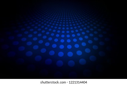 Dark BLUE vector texture with disks. Beautiful colored illustration with blurred circles in nature style. Pattern can be used as texture of wallpapers.