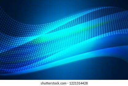 Dark BLUE vector texture with disks, lines. Colorful illustration with circles and lines in futuristic style. Trendy design for wallpaper, fabric makers.