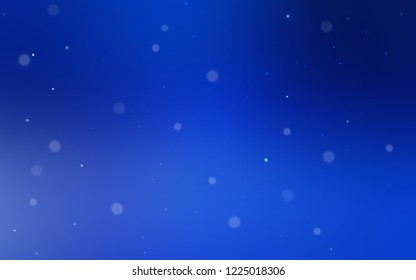 Dark BLUE vector texture with disks. Beautiful colored illustration with blurred circles in nature style. Completely new template for your brand book.