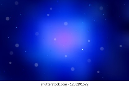 Dark BLUE vector texture with disks. Blurred decorative design in abstract style with bubbles. Pattern can be used for beautiful websites.
