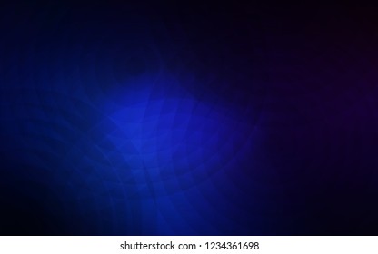Dark BLUE vector texture with disks. Illustration with set of shining colorful abstract circles. Pattern can be used for ads, leaflets.