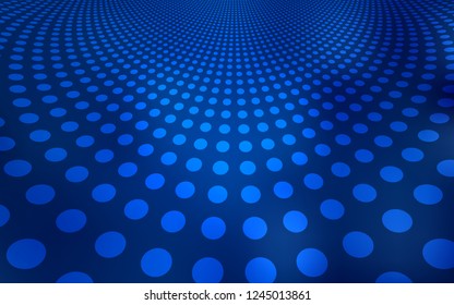 Dark BLUE vector texture with disks. Blurred bubbles on abstract background with colorful gradient. Pattern can be used for beautiful websites.