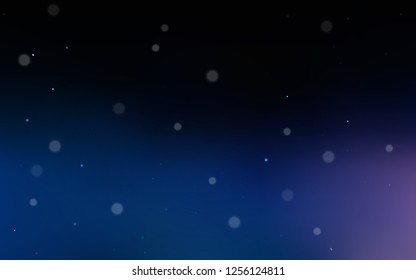 Dark BLUE vector texture with disks. Beautiful colored illustration with blurred circles in nature style. Pattern can be used for beautiful websites.