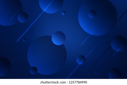 Dark BLUE vector texture with disks. Glitter abstract illustration with blurred drops of rain. Pattern can be used for beautiful websites.