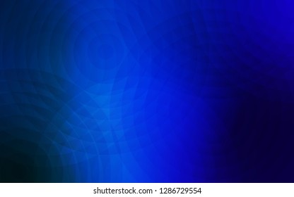 Dark BLUE vector texture with disks. Abstract illustration with colored bubbles in nature style. Pattern can be used for futuristic ad, booklets.