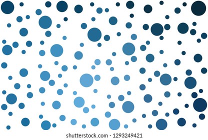 DARK BLUE vector  texture with disks. Blurred bubbles on abstract background with colorful gradient. Pattern for futuristic ad, booklets.
