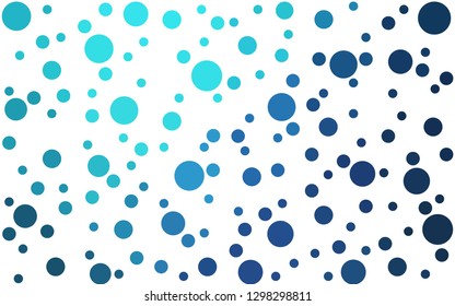 DARK BLUE vector  texture with disks. Abstract illustration with colored bubbles in nature style. Pattern for beautiful websites.