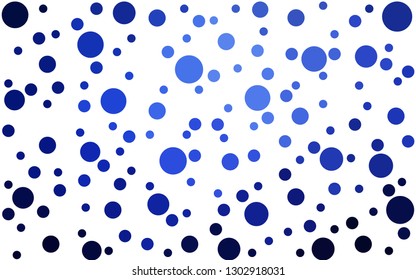 DARK BLUE vector  texture with disks. Blurred decorative design in abstract style with bubbles. Pattern for futuristic ad, booklets.