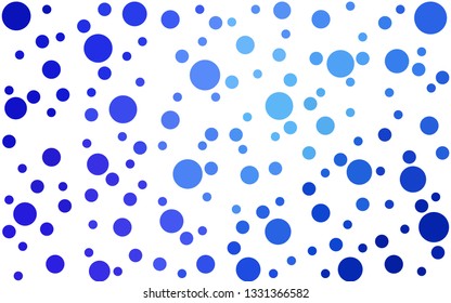 DARK BLUE vector  texture with disks. Blurred decorative design in abstract style with bubbles. Design for your business advert.