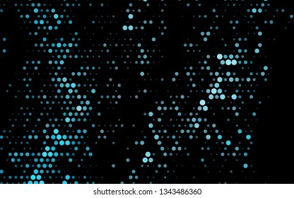 Dark BLUE vector texture with disks. Blurred decorative design in abstract style with bubbles. Pattern for beautiful websites.