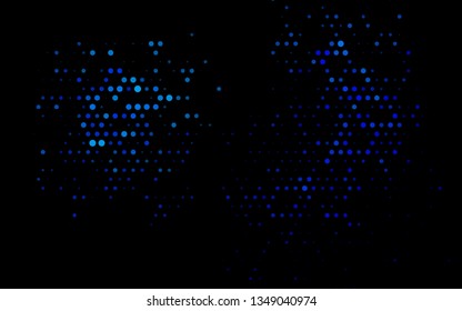 Dark BLUE vector texture with disks. Blurred bubbles on abstract background with colorful gradient. Pattern of water, rain drops.