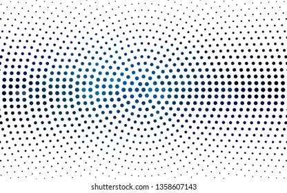 DARK BLUE vector  texture with disks. Blurred bubbles on abstract background with colorful gradient. Pattern for ads, leaflets.
