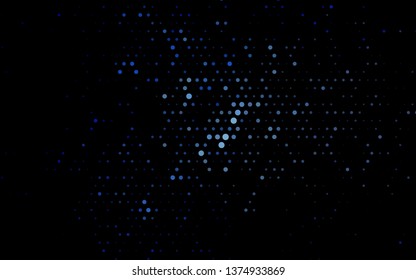 Dark BLUE vector texture with disks. Modern abstract illustration with colorful water drops. Design for business adverts.