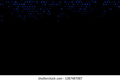 Dark BLUE vector texture with disks. Beautiful colored illustration with blurred circles in nature style. Template for your brand book.