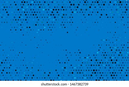 Dark BLUE vector texture with disks. Abstract illustration with colored bubbles in nature style. Pattern for beautiful websites.