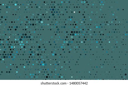 Dark BLUE vector texture with disks. Abstract illustration with colored bubbles in nature style. Pattern for ads, leaflets.