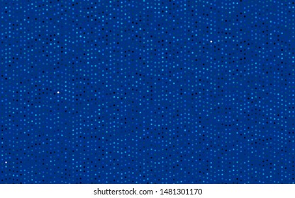 Dark BLUE vector texture with disks. Glitter abstract illustration with blurred drops of rain. Design for business adverts.
