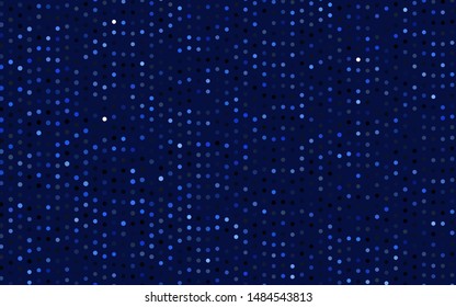 Dark BLUE vector texture with disks. Beautiful colored illustration with blurred circles in nature style. Pattern for beautiful websites.