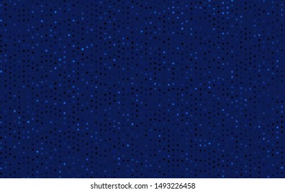 Dark BLUE vector texture with disks. Modern abstract illustration with colorful water drops. Pattern for ads, leaflets.