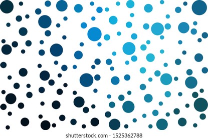 DARK BLUE vector  texture with disks. Modern abstract illustration with colorful water drops. Pattern for ads, leaflets.