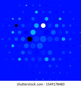 Dark BLUE vector texture with disks. Modern abstract illustration with colorful circle shapes. Pattern for websites.