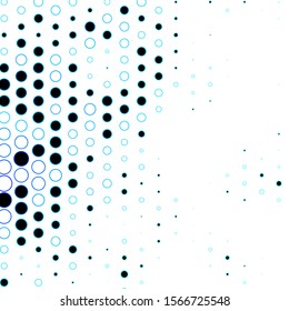 Dark BLUE vector texture with disks. Abstract decorative design in gradient style with bubbles. Pattern for business ads.