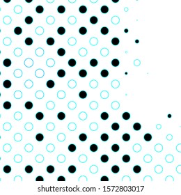 Dark BLUE vector texture with disks. Illustration with set of shining colorful abstract spheres. Pattern for booklets, leaflets.