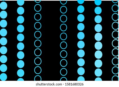 Dark BLUE vector texture with disks. Abstract illustration with colored bubbles in nature style. Pattern for ads, leaflets.