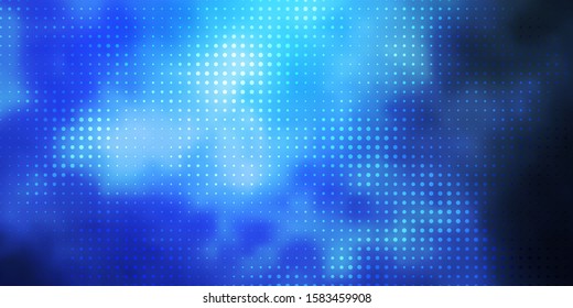 Dark BLUE vector texture with disks. Illustration with set of shining colorful abstract spheres. Pattern for business ads.