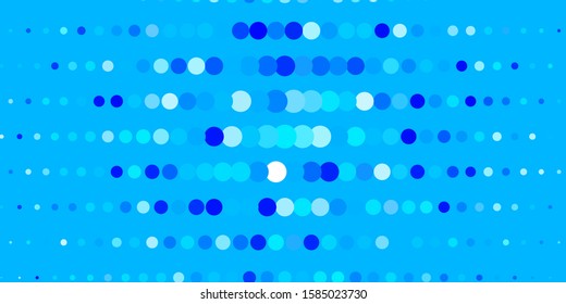 Dark BLUE vector texture with disks. Illustration with set of shining colorful abstract spheres. Design for your commercials.